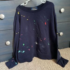 Polo Ralph Lauren Dark Blue Top with Colorful Accents